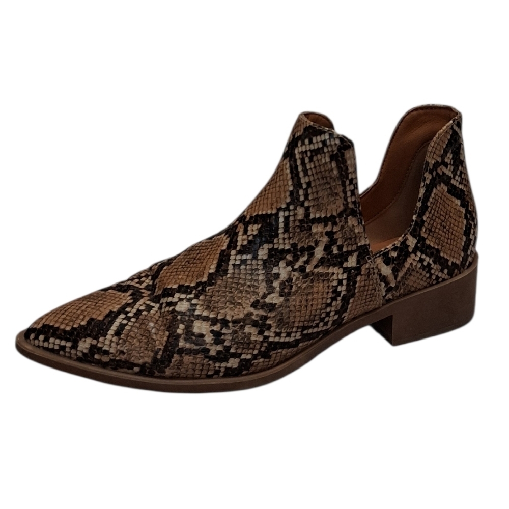 Steve Madden Brown Snake Print Joella Pointed Toe Women's Ankle Booties Size 10 - Picture 2 of 10